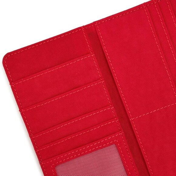 Money Land RFID Wallet Womens Red Rouge Polyester Organizer Travel Secure - Picture 6 of 9